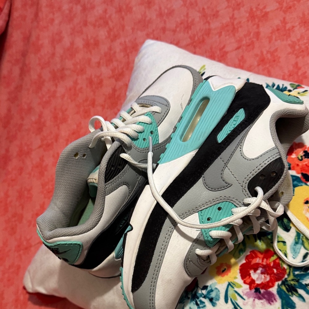 Nike Kids Sneakers in Mint, Gray, and Black